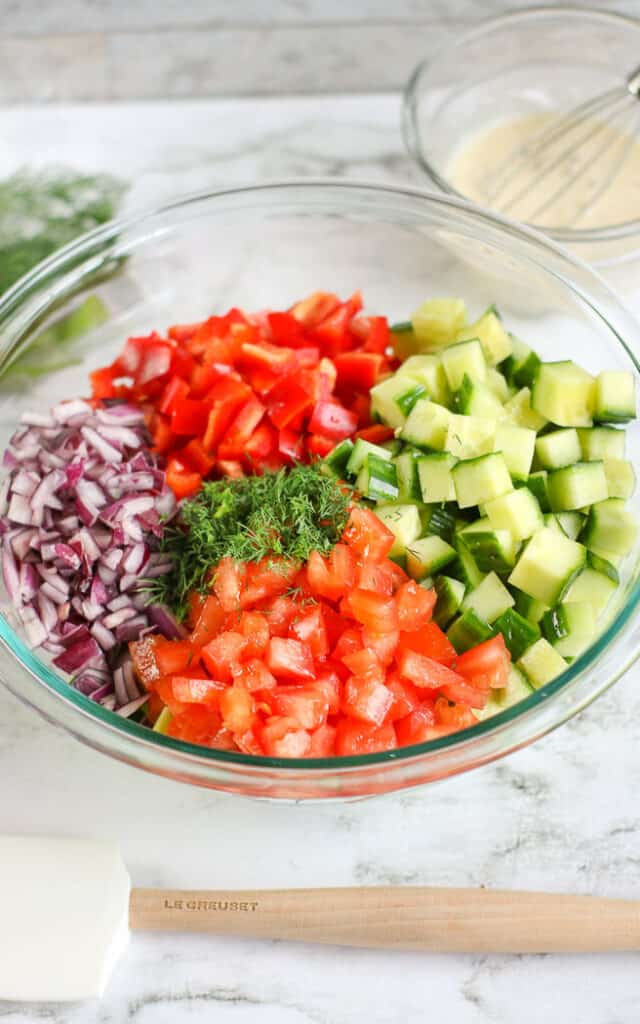 Creamy Cucumber Tomato Salad