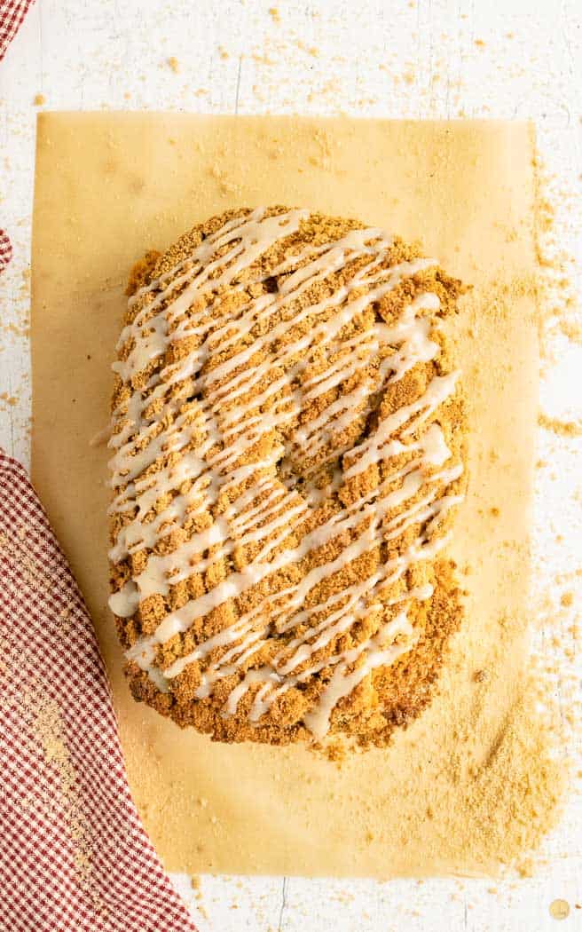 pumpkin bread on parchment paper