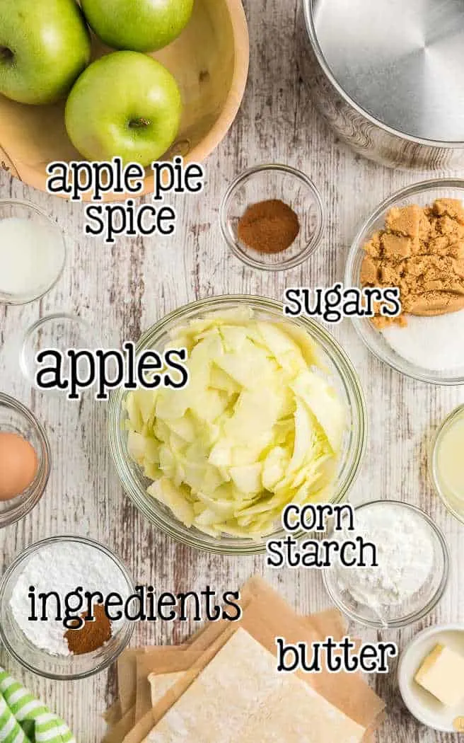label picture of apple pie filling ingredients