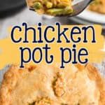 collage of pot pie with text "shortcut recipe"