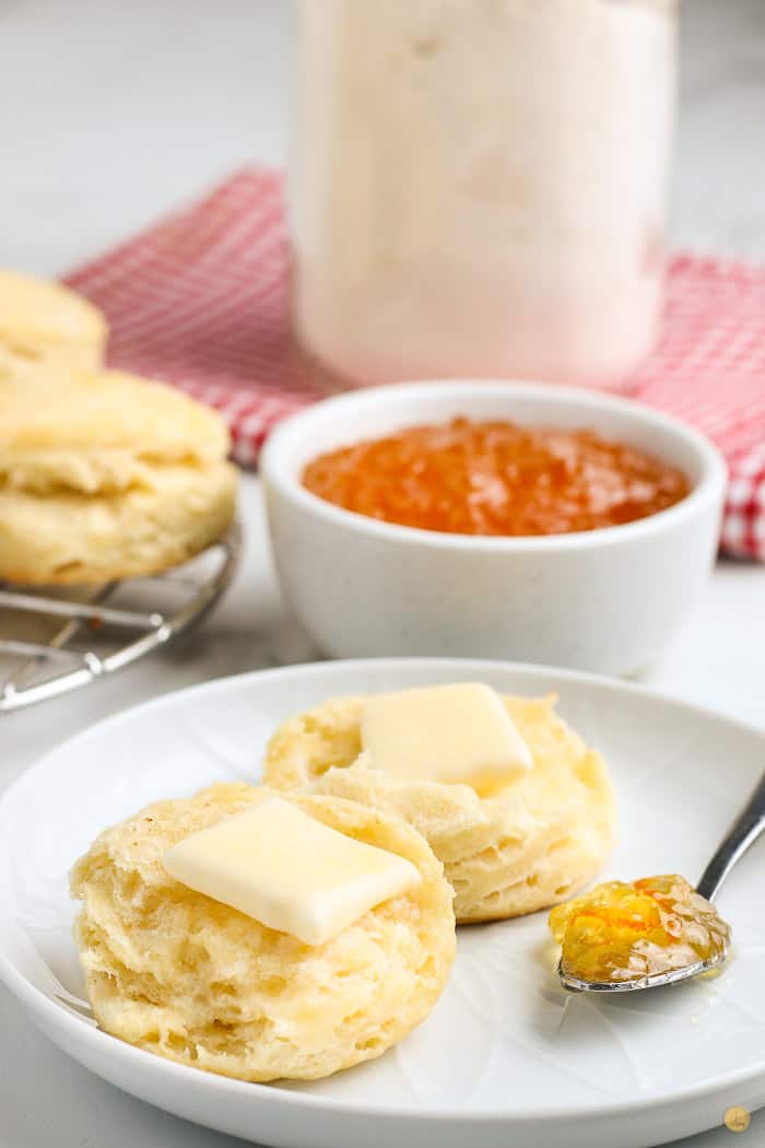 biscuits on a white plate