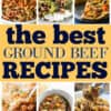 collage of recipes with text "ground beef"
