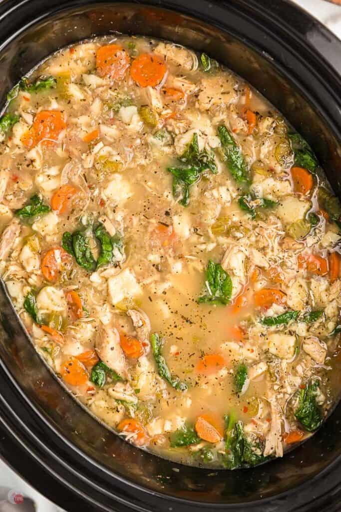 soup in crock pot