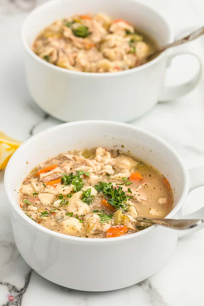 Chicken Tortellini Soup (Crock Pot!) Leftovers Then Breakfast