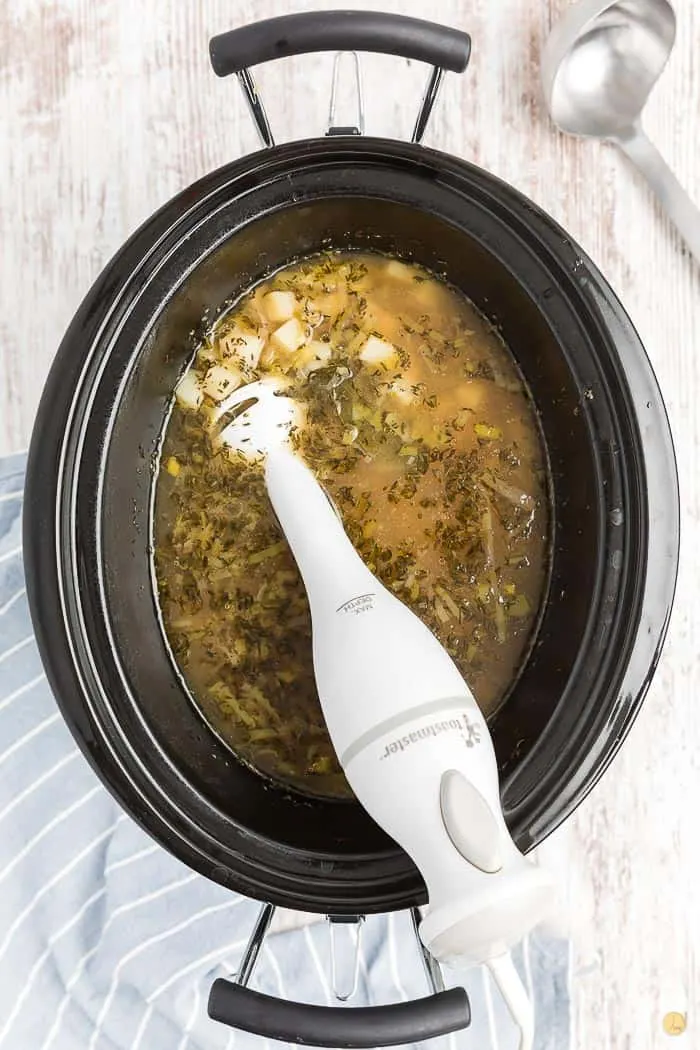 crockpot with hand blender