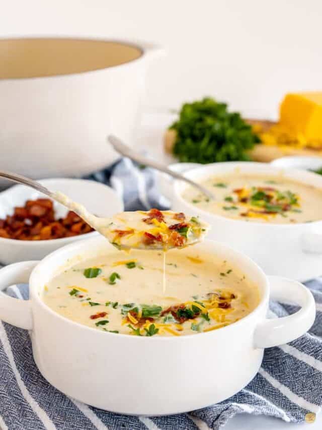 Creamy Cauliflower Cheese Soup Story