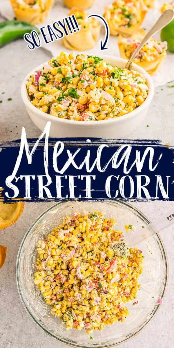 collage of corn with text "mexican street corn"