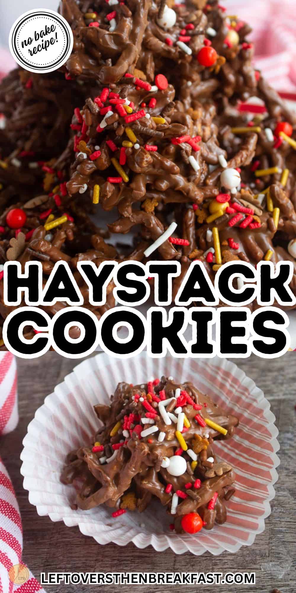 collage of haystack cookie pictures