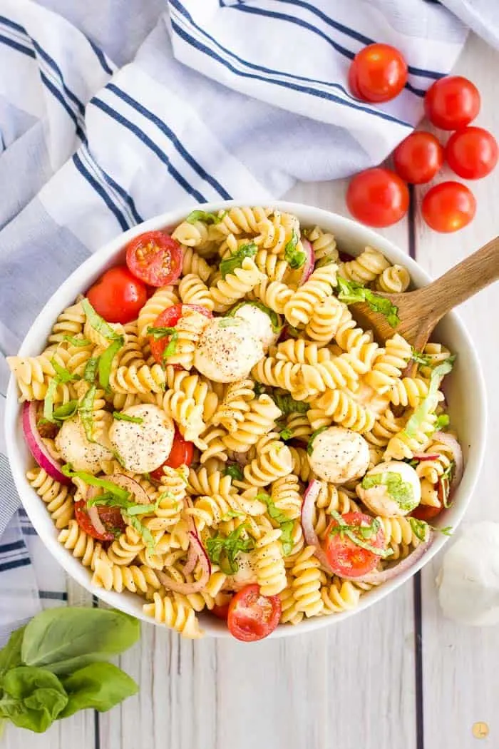 pasta salad in a bowl
