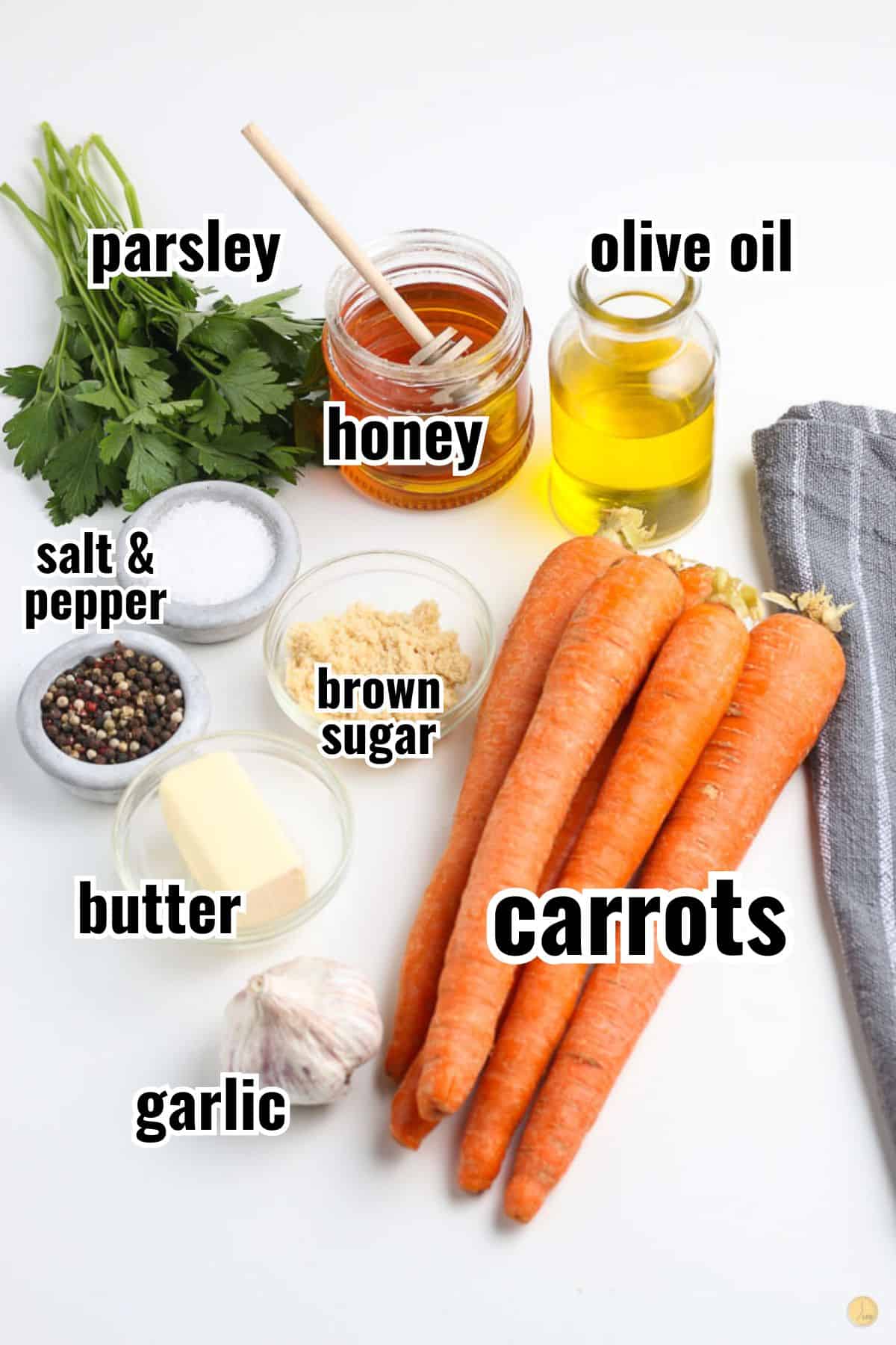 ingredients for a carrot side dish recipe