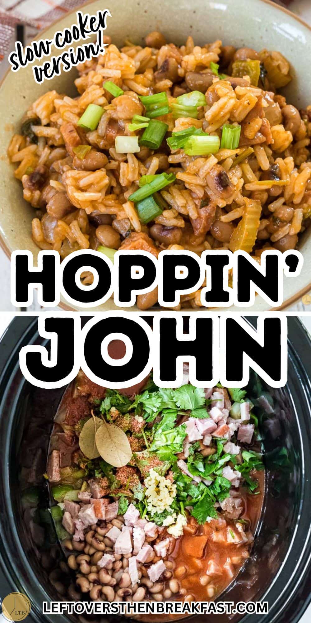 pinterest pin image for Hopping John recipe