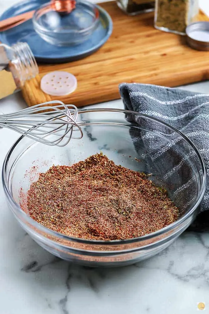 spice mix in a bowl with whisk