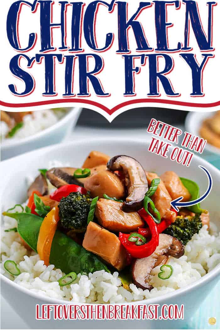 bowl of stir fry with text "chicken stir fry"