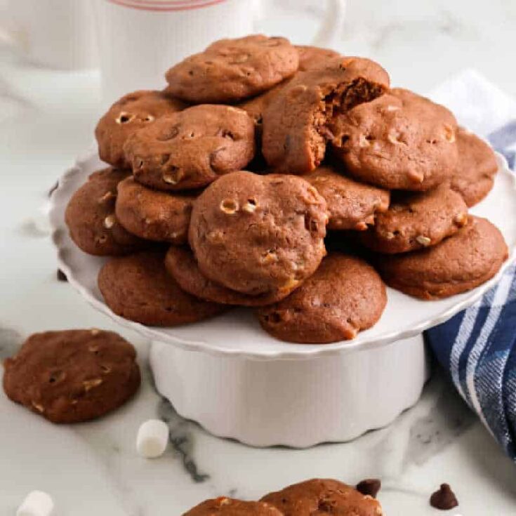 Hot Chocolate Cookies {from cocoa mix} - Leftovers Then Breakfast