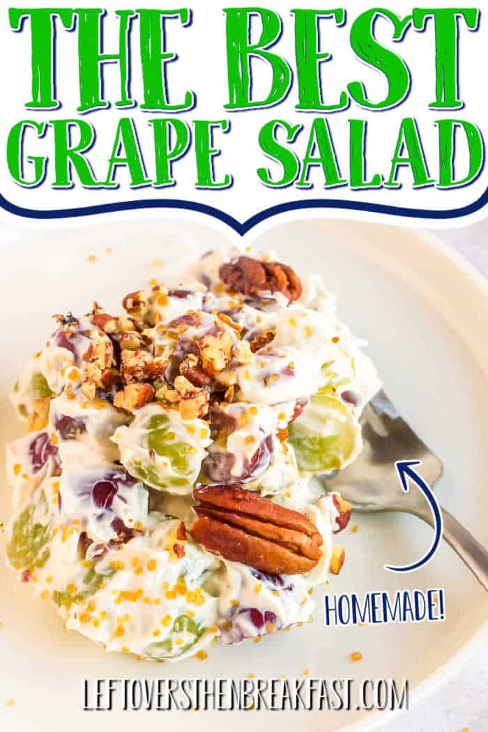 grapes with text "the best grape salad"