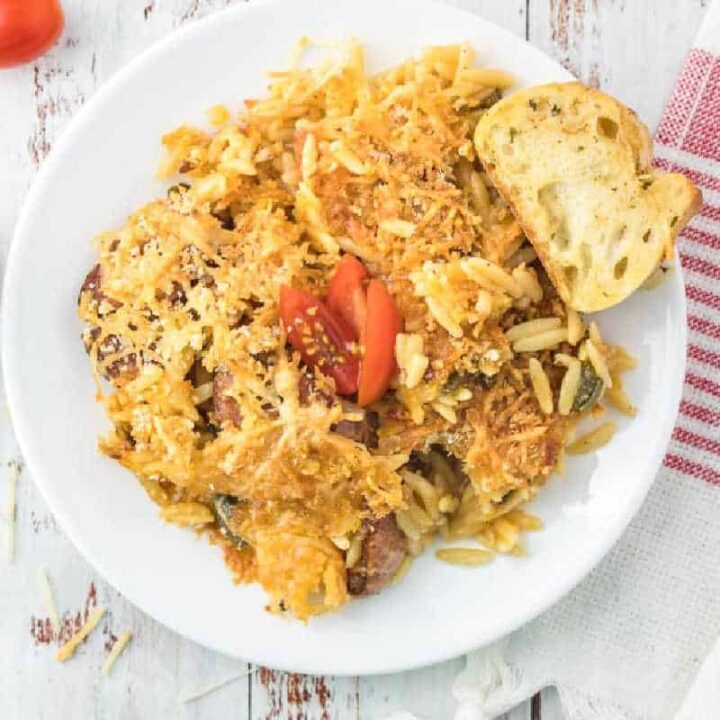 baked pasta on white plate