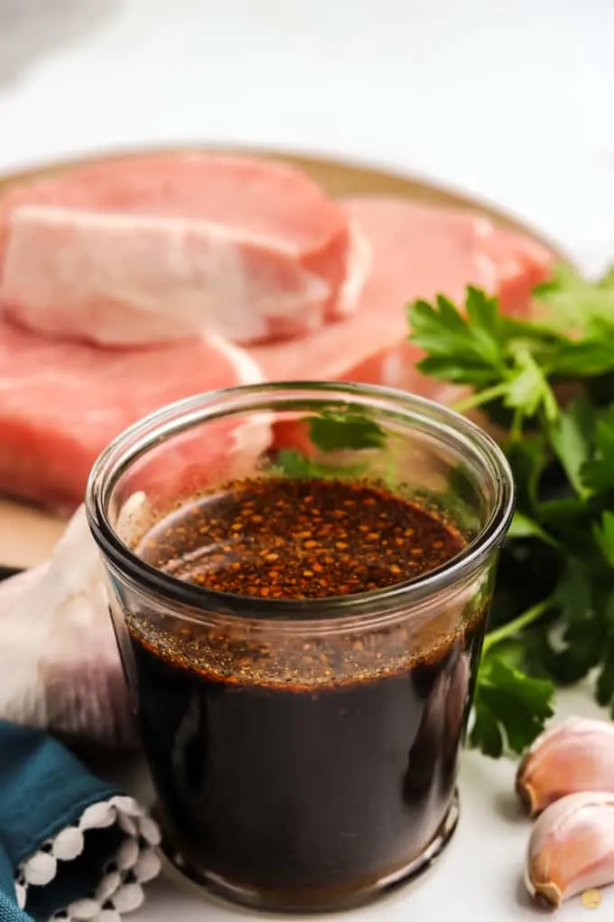 jar of pork marinade