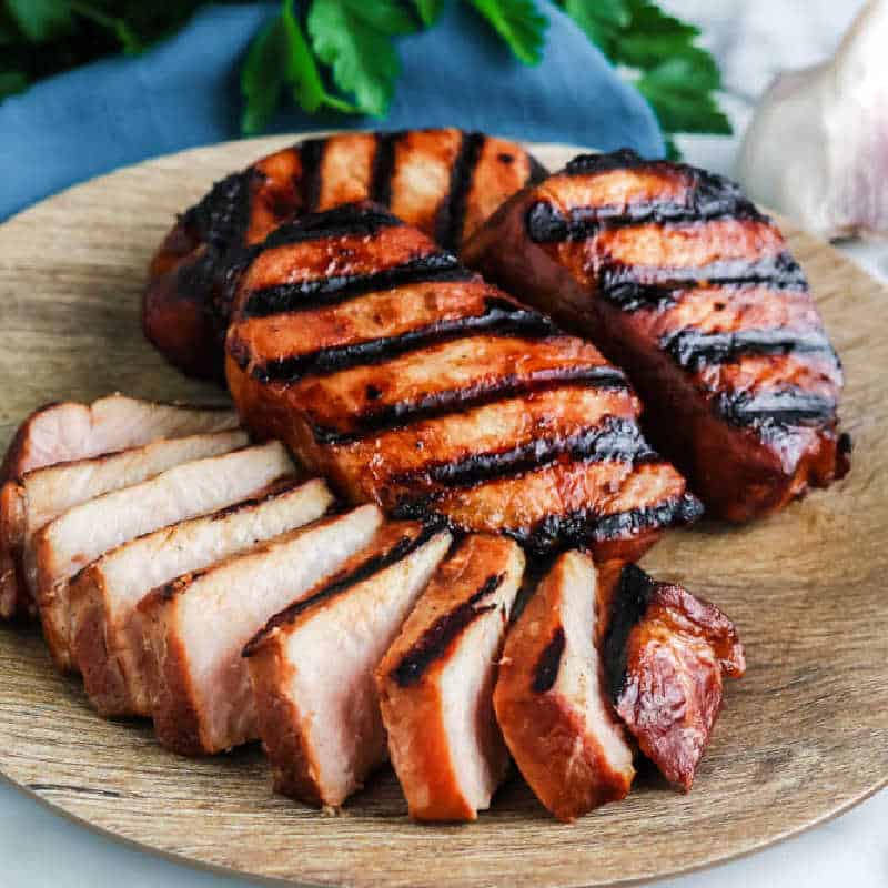 pork sliced in a plate