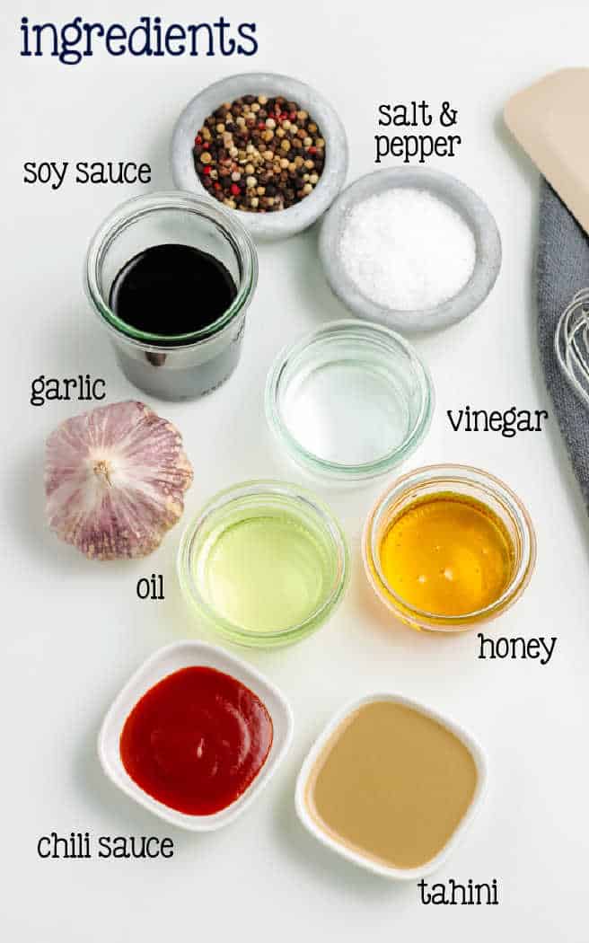 labeled sauce ingredients