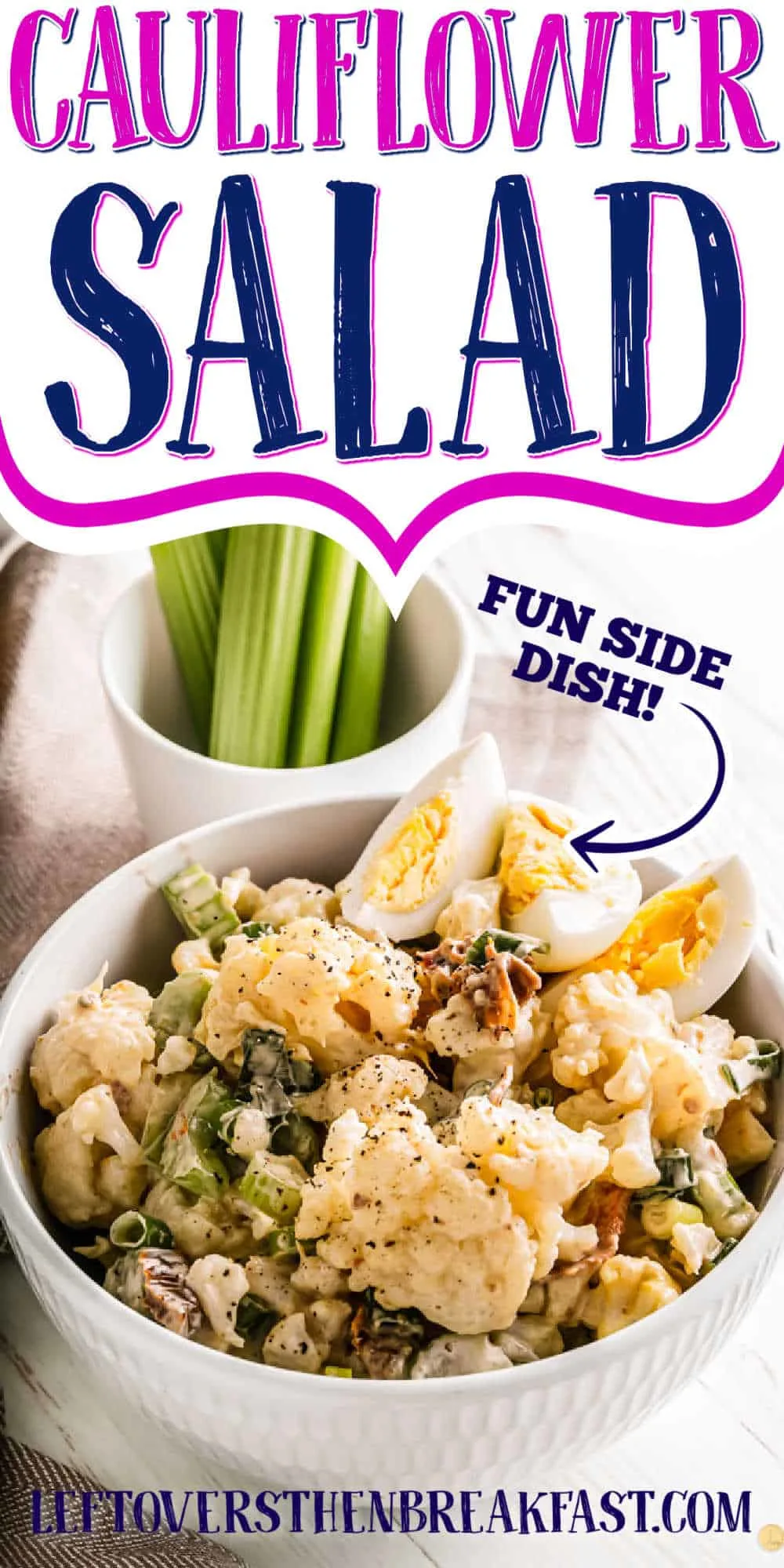 salad with text "cauliflower salad"