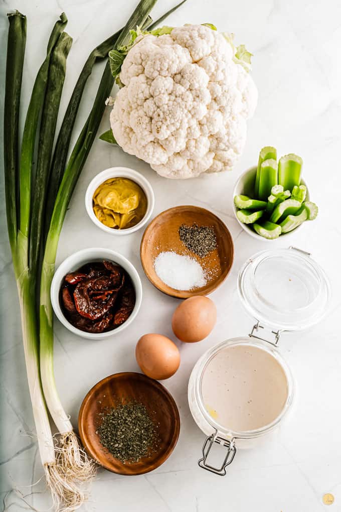 ingredients for cauliflower salad