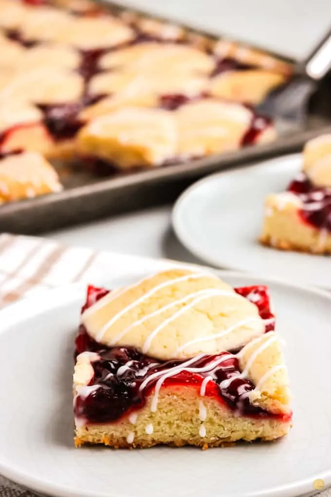 cherry pie bar on plate