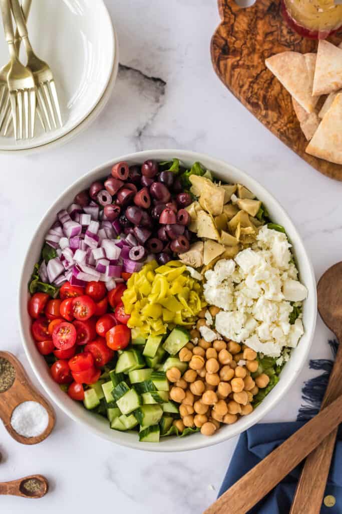 chopped salad in a bowl
