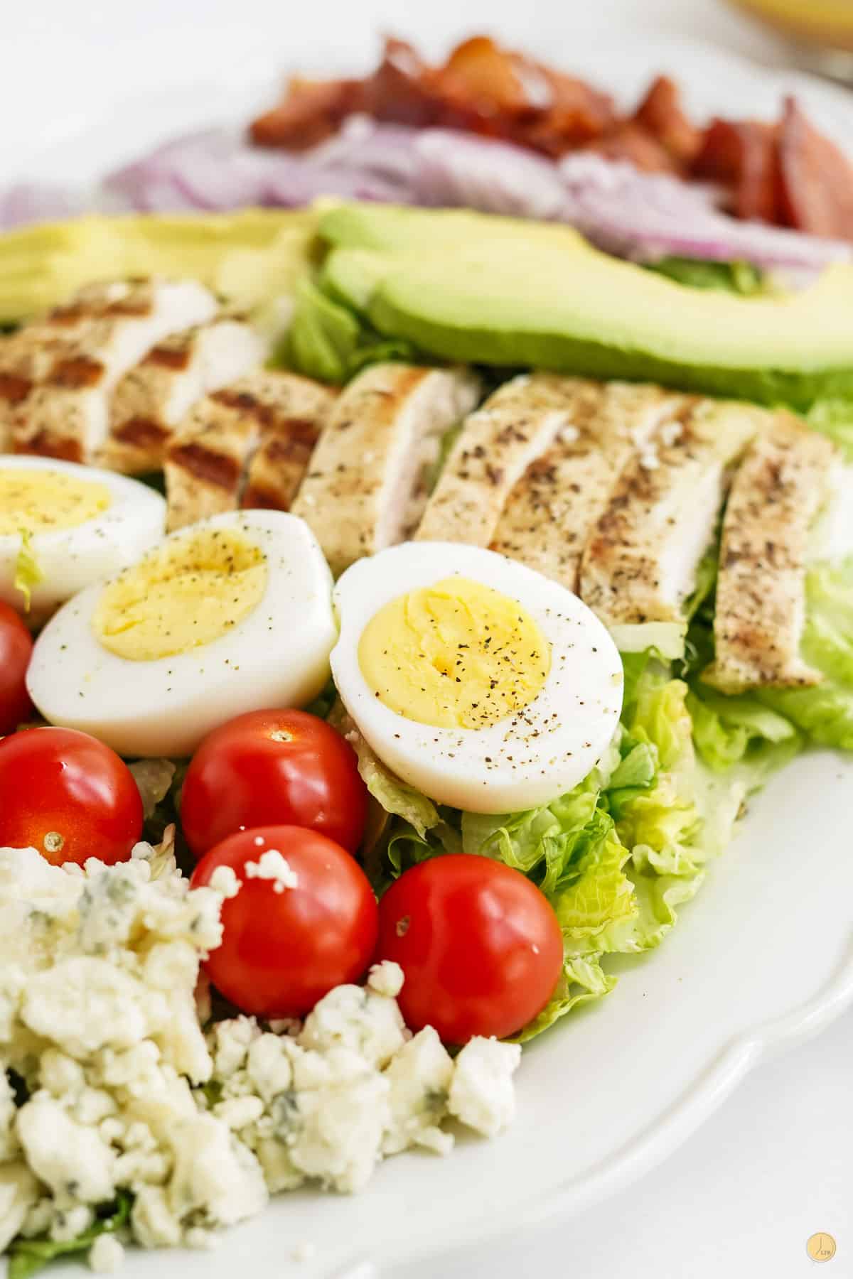 close up of cobb salad