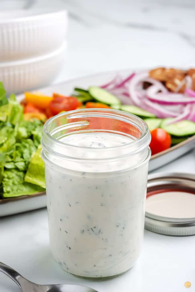 jar of dressing