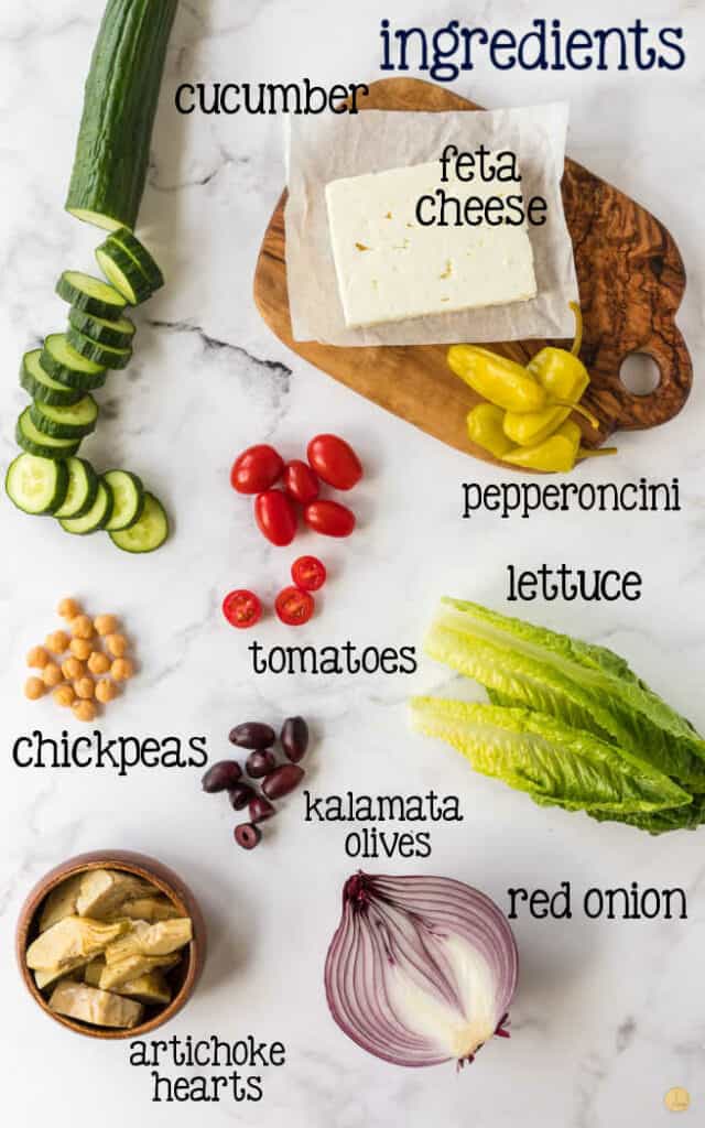 labeled picture of ingredients
