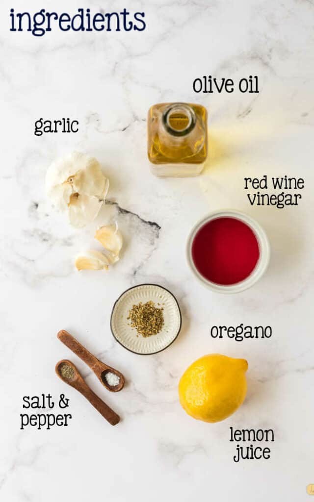 labeled picture of ingredients