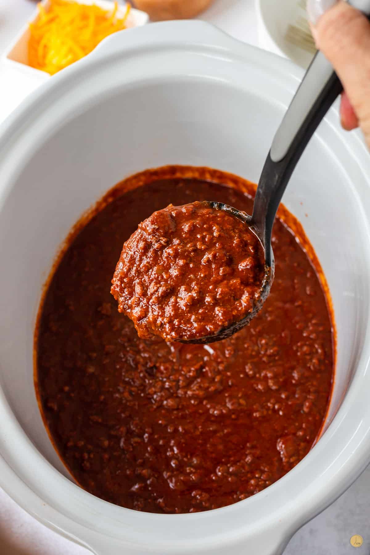 ladle of cincinnati chili