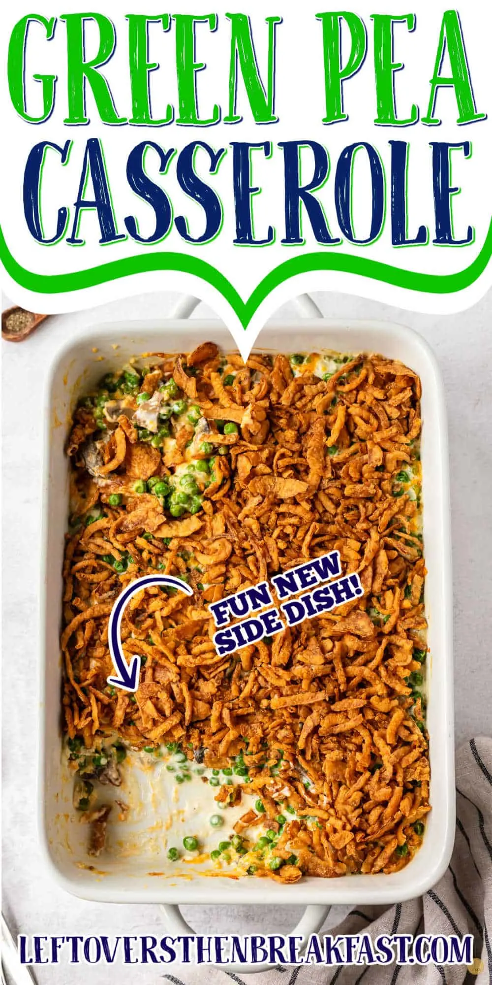 casserole with text "fun new side dish"