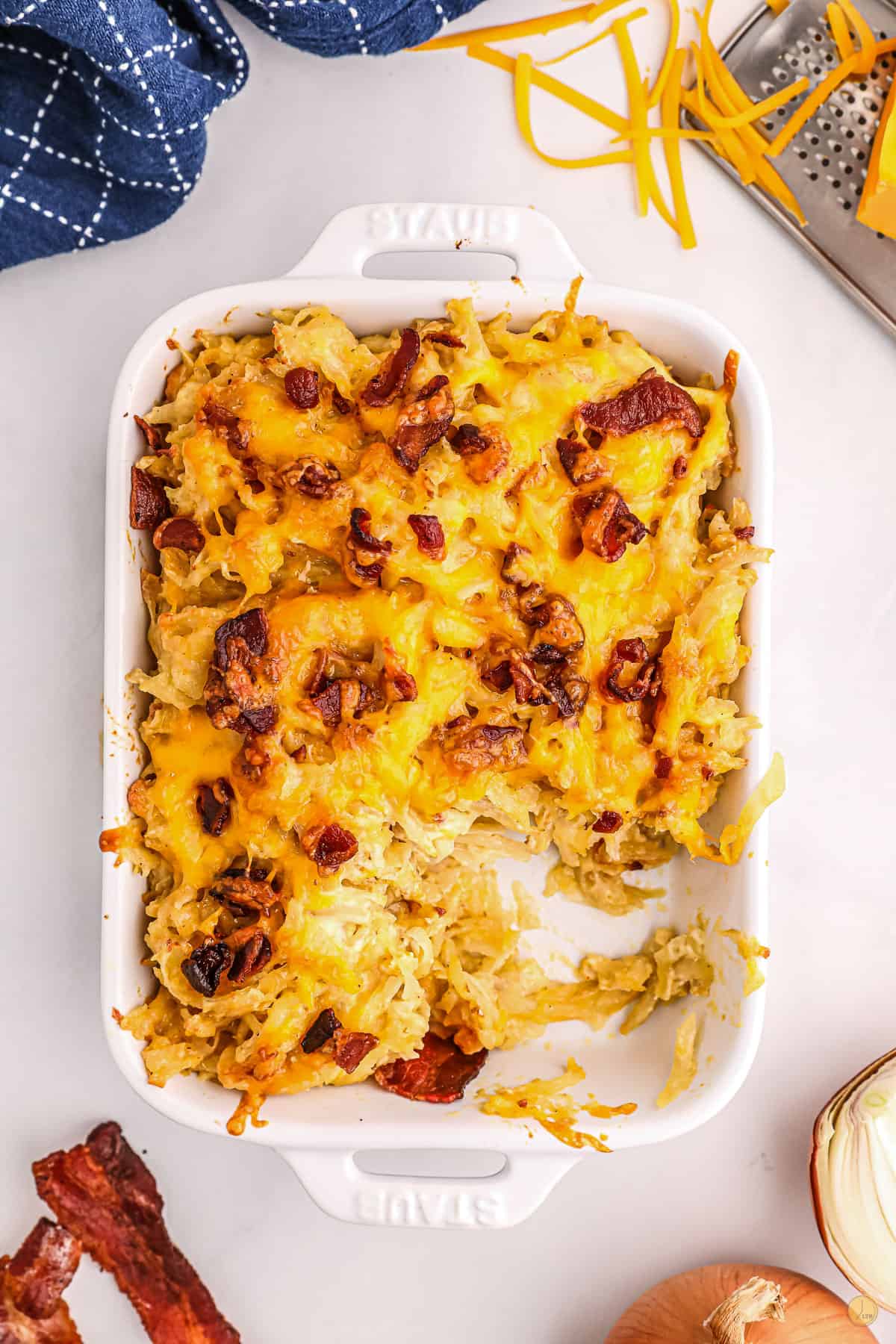 hashbrown casserole dish with scoop missing