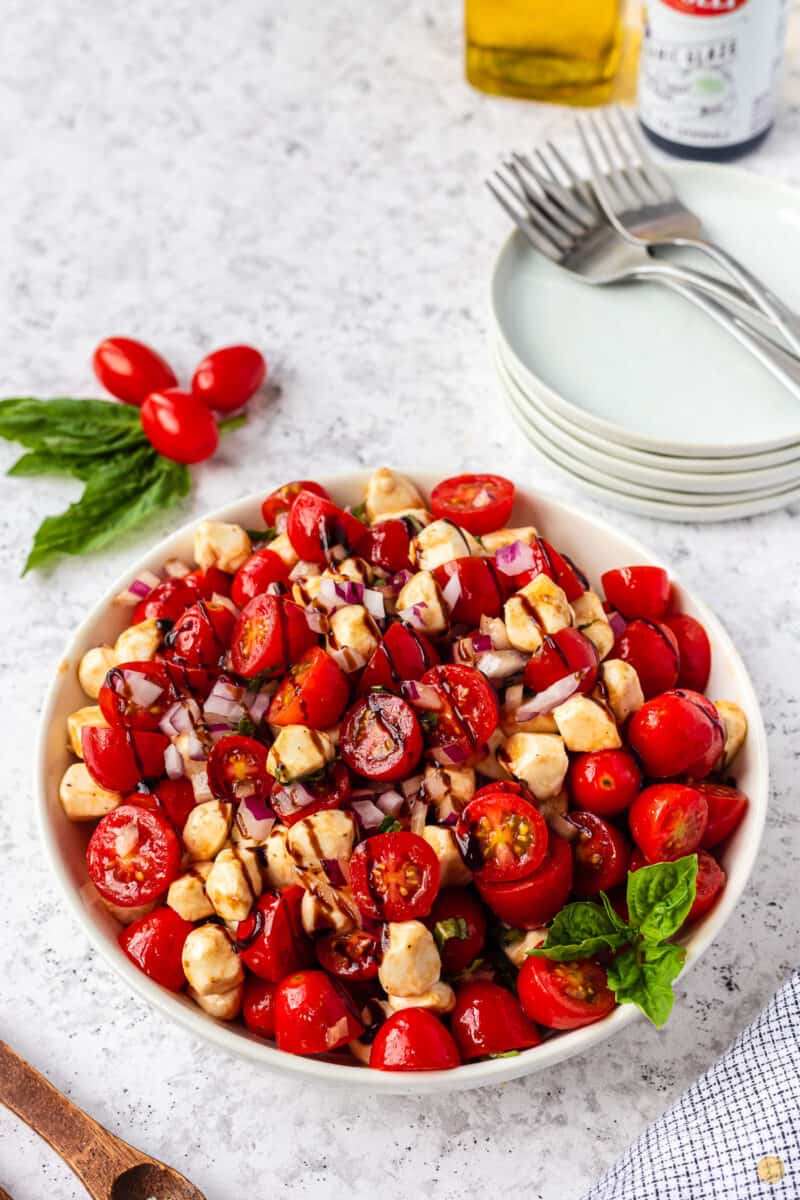 bowl of caprese salad