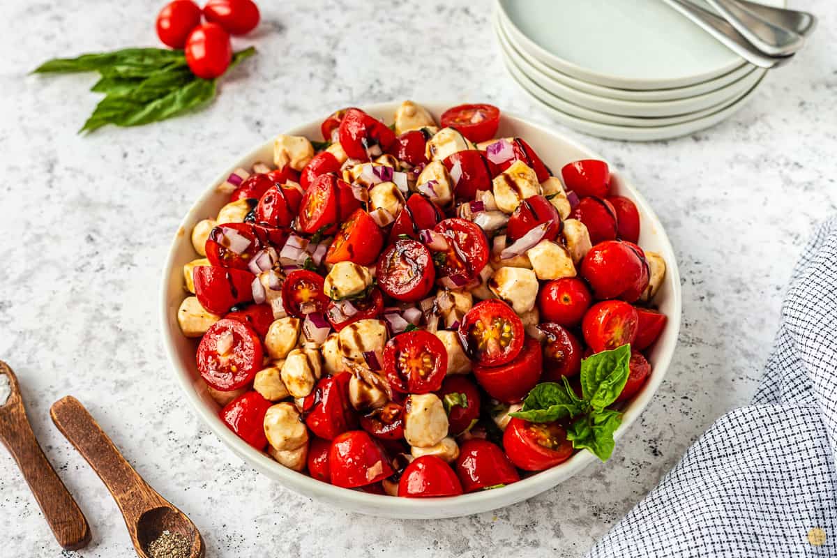 bowl of caprese salad