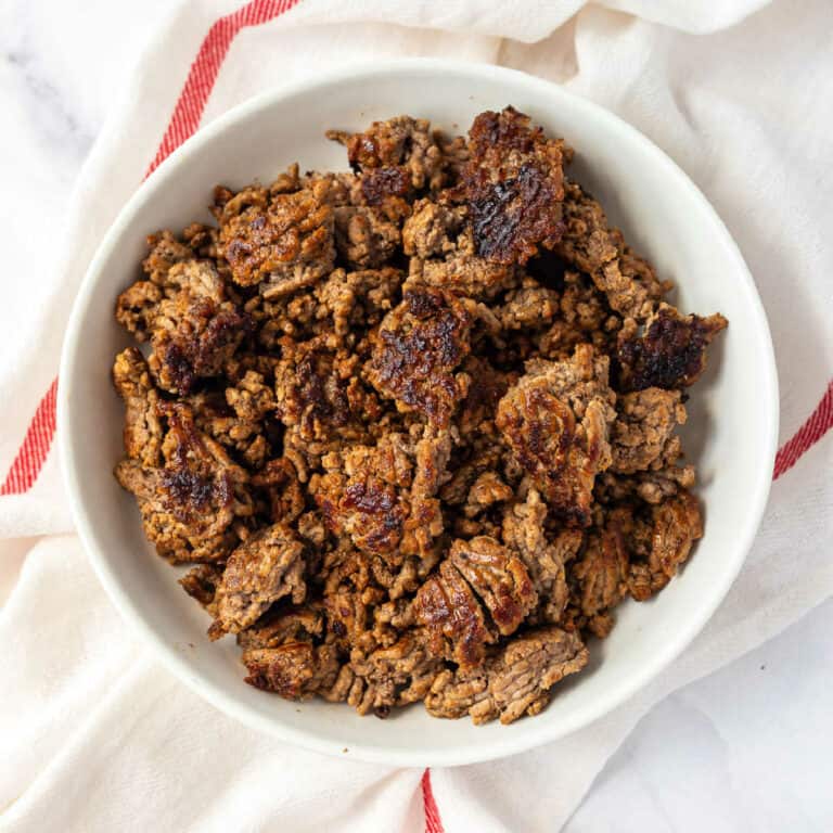 bowl of ground beef