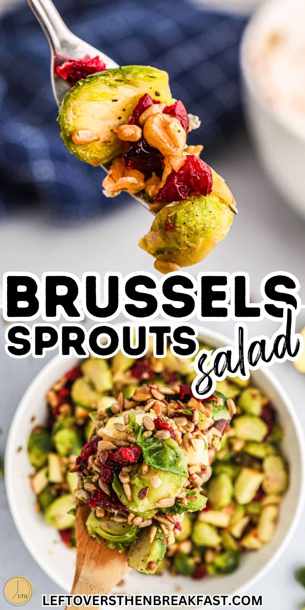 brussels sprouts salad pinterest pin image