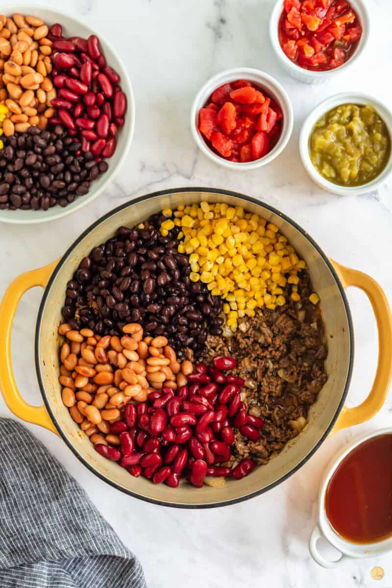 beans in a pot