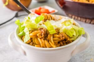 Cheesy Taco Pasta (One Pot Meal) Leftovers Then Breakfast