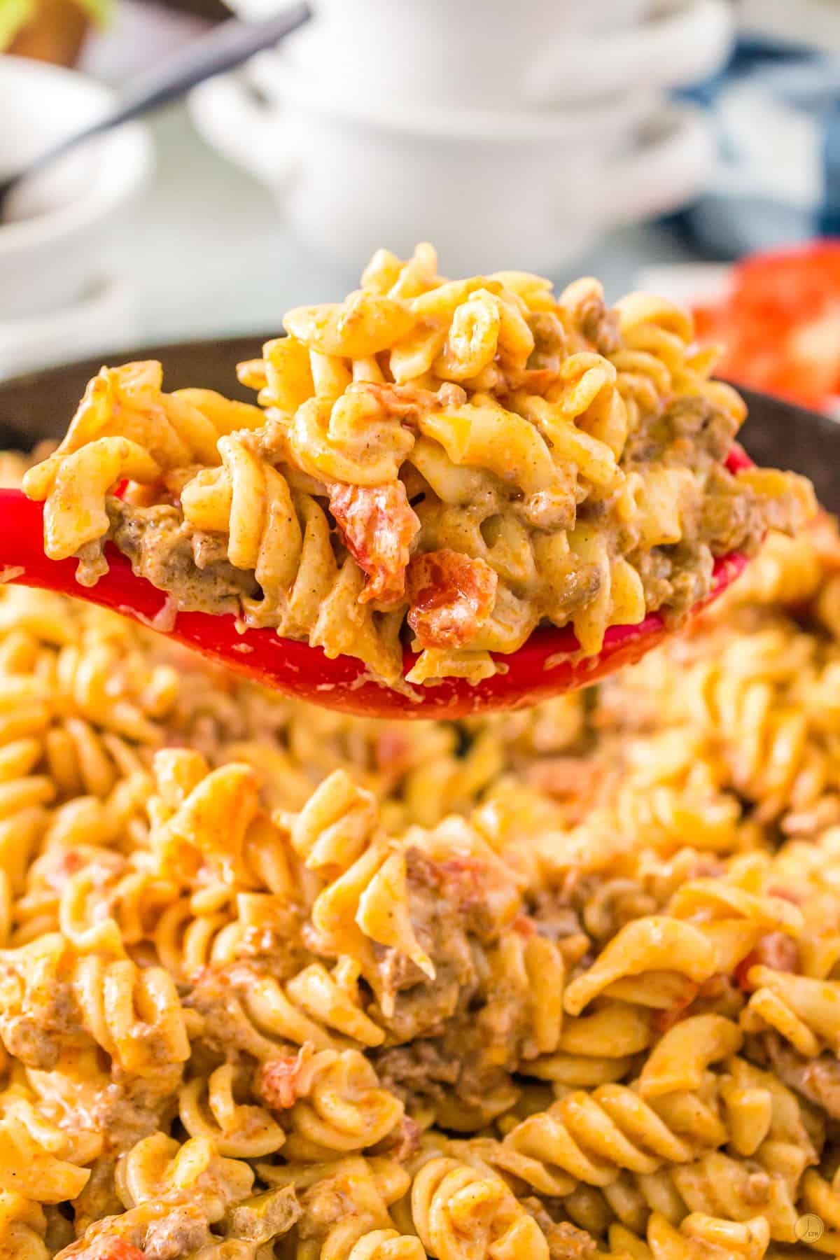 beef taco pasta meal