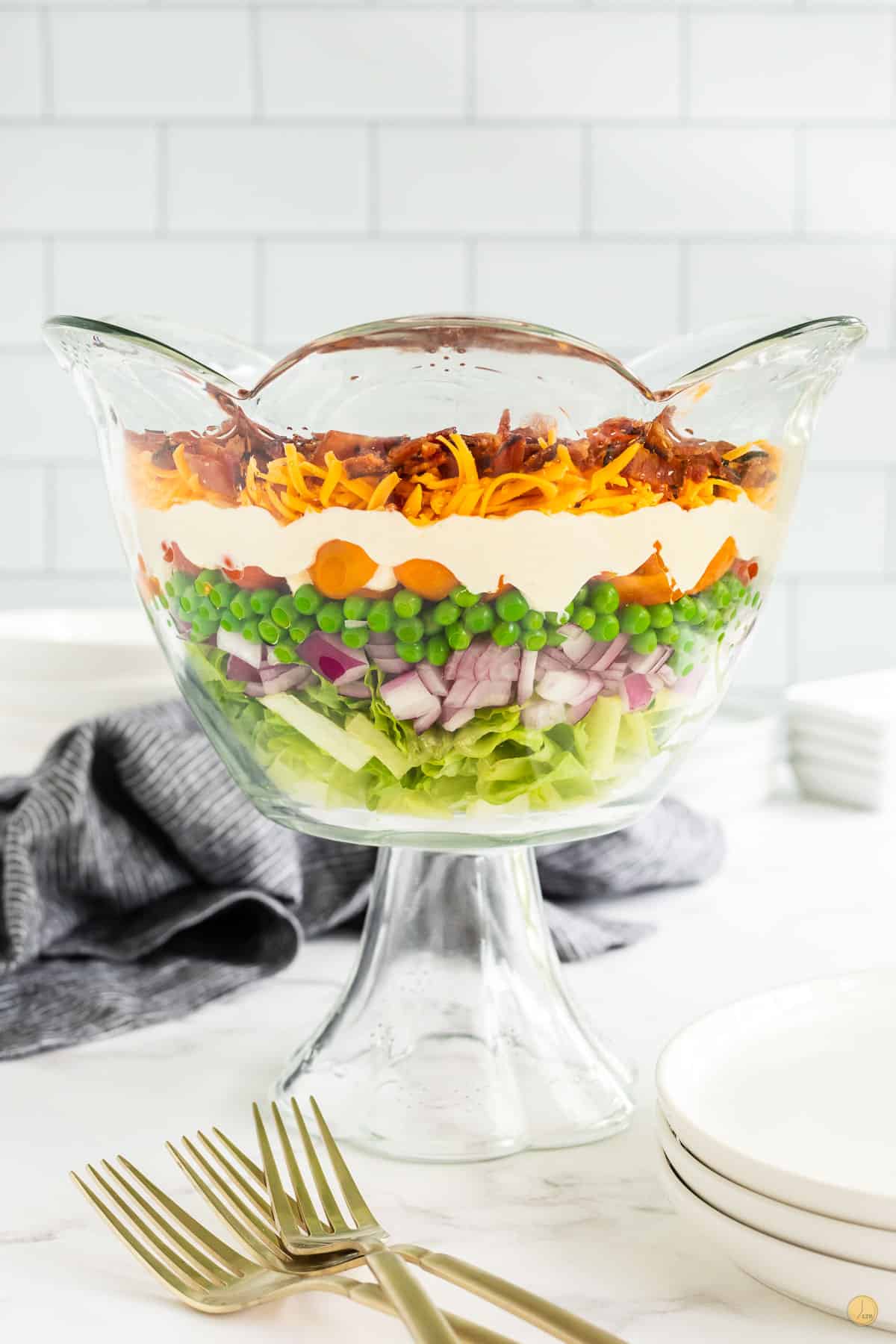 bowl of 7 layer salad