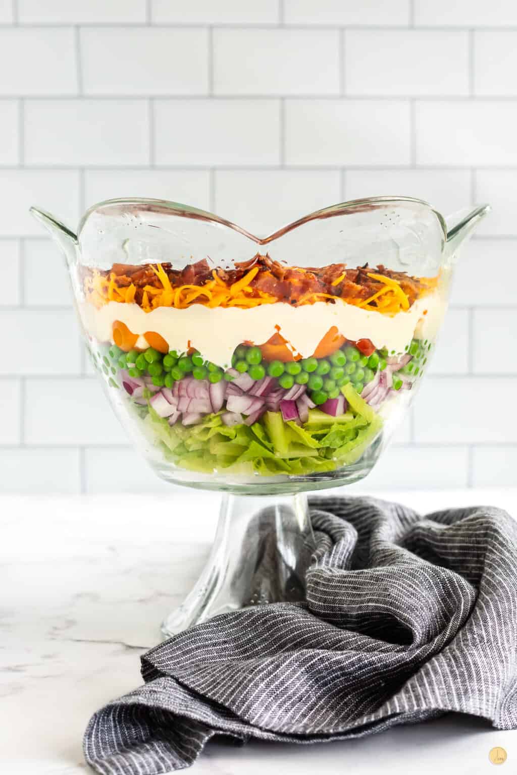 Overnight 7 Layer Salad - Leftovers Then Breakfast