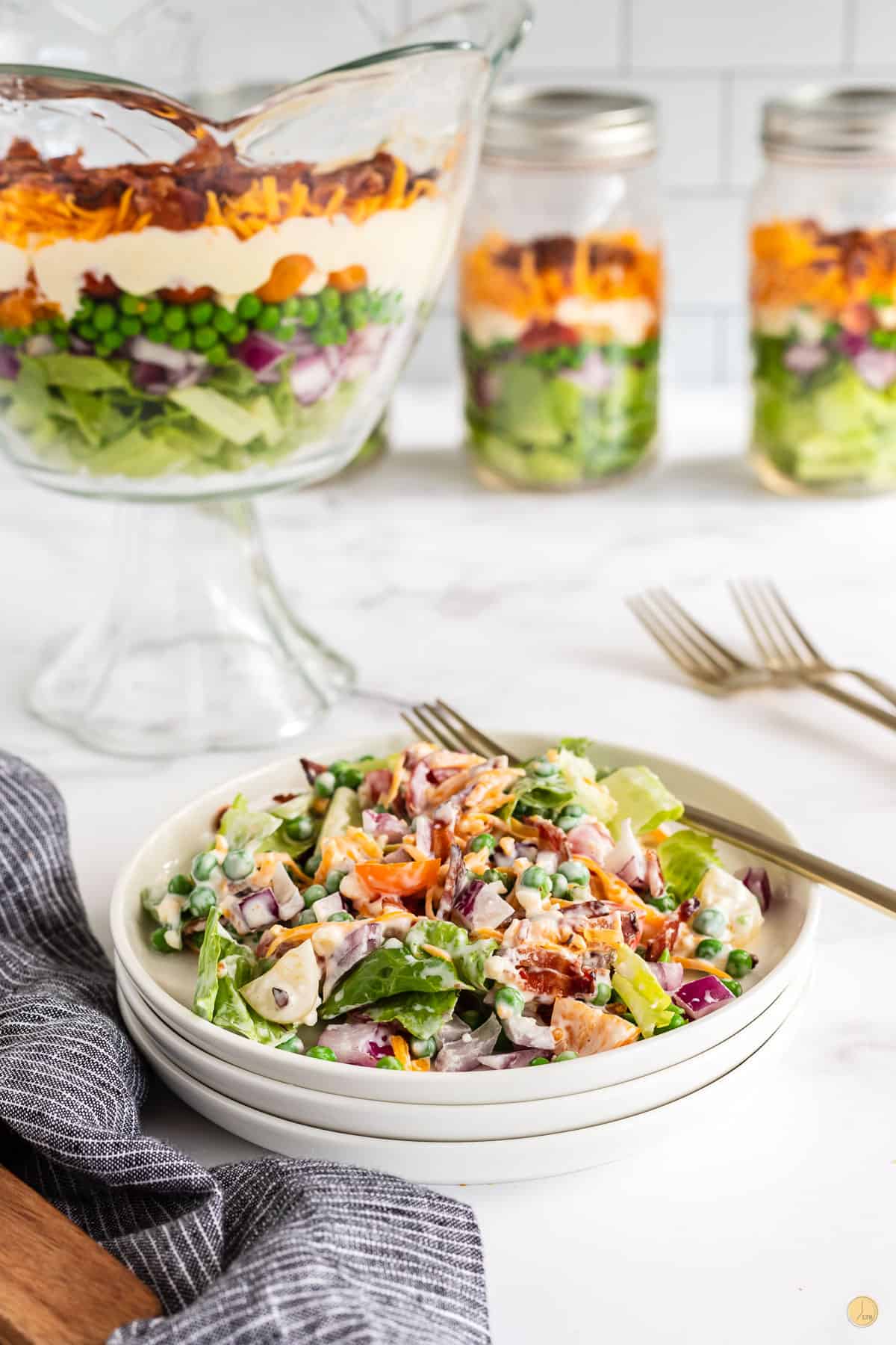 bowl of 7 layer salad