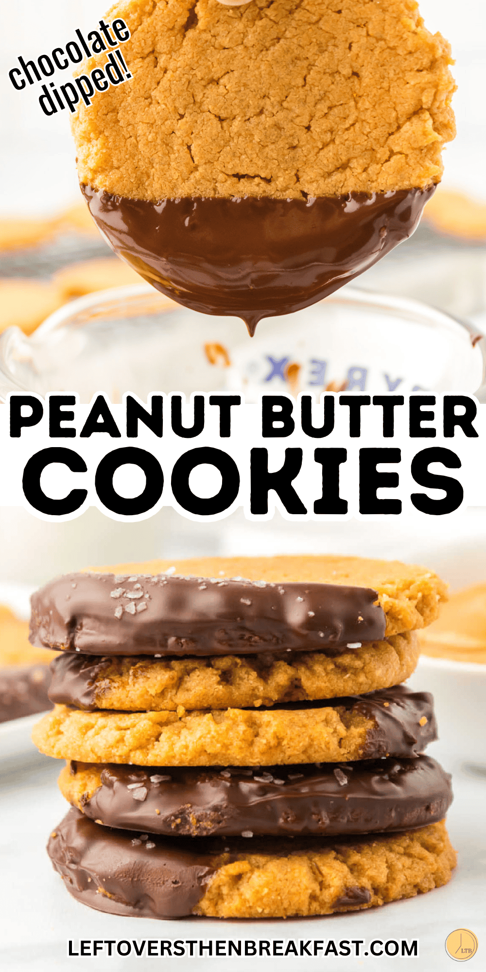 peanut butter cookies pinterest pin image