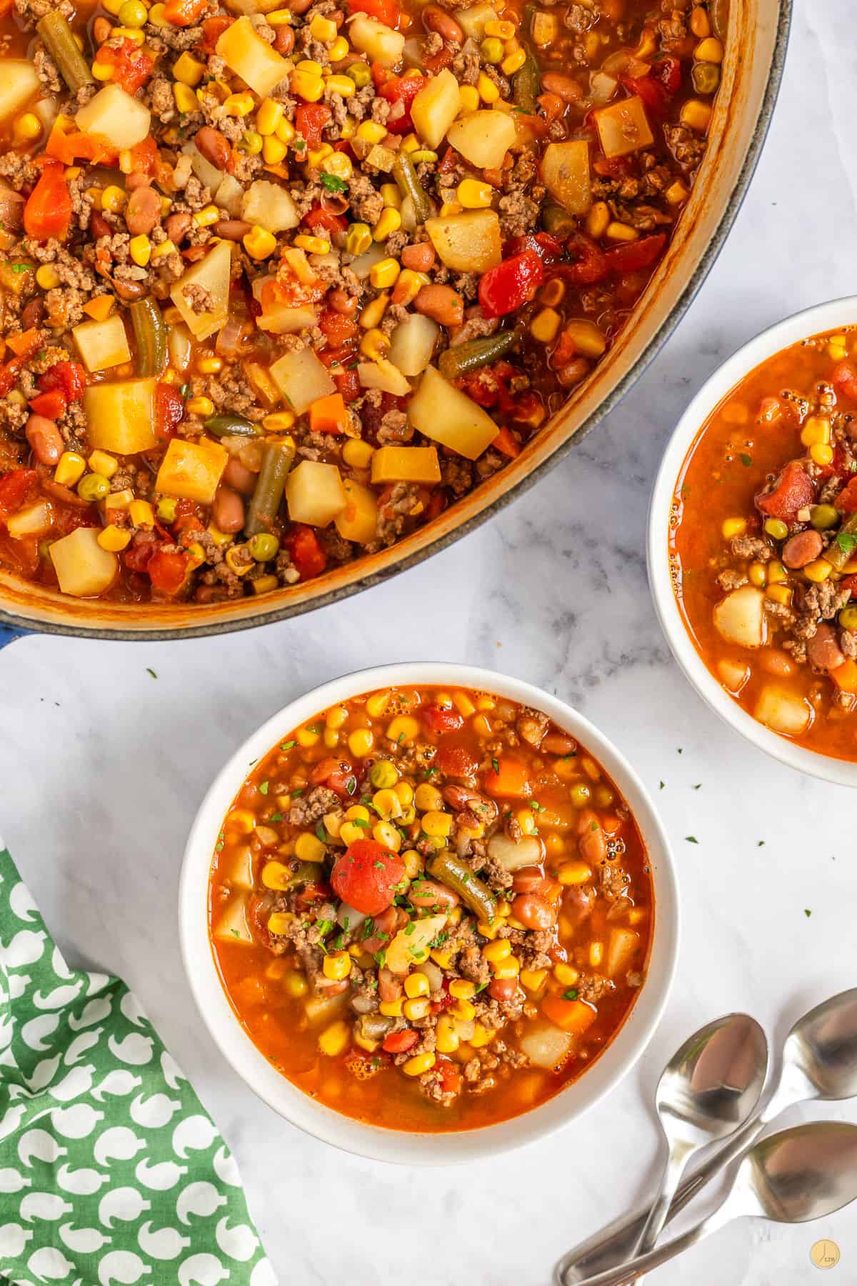 easy cowboy soup is perfect for large family dinners