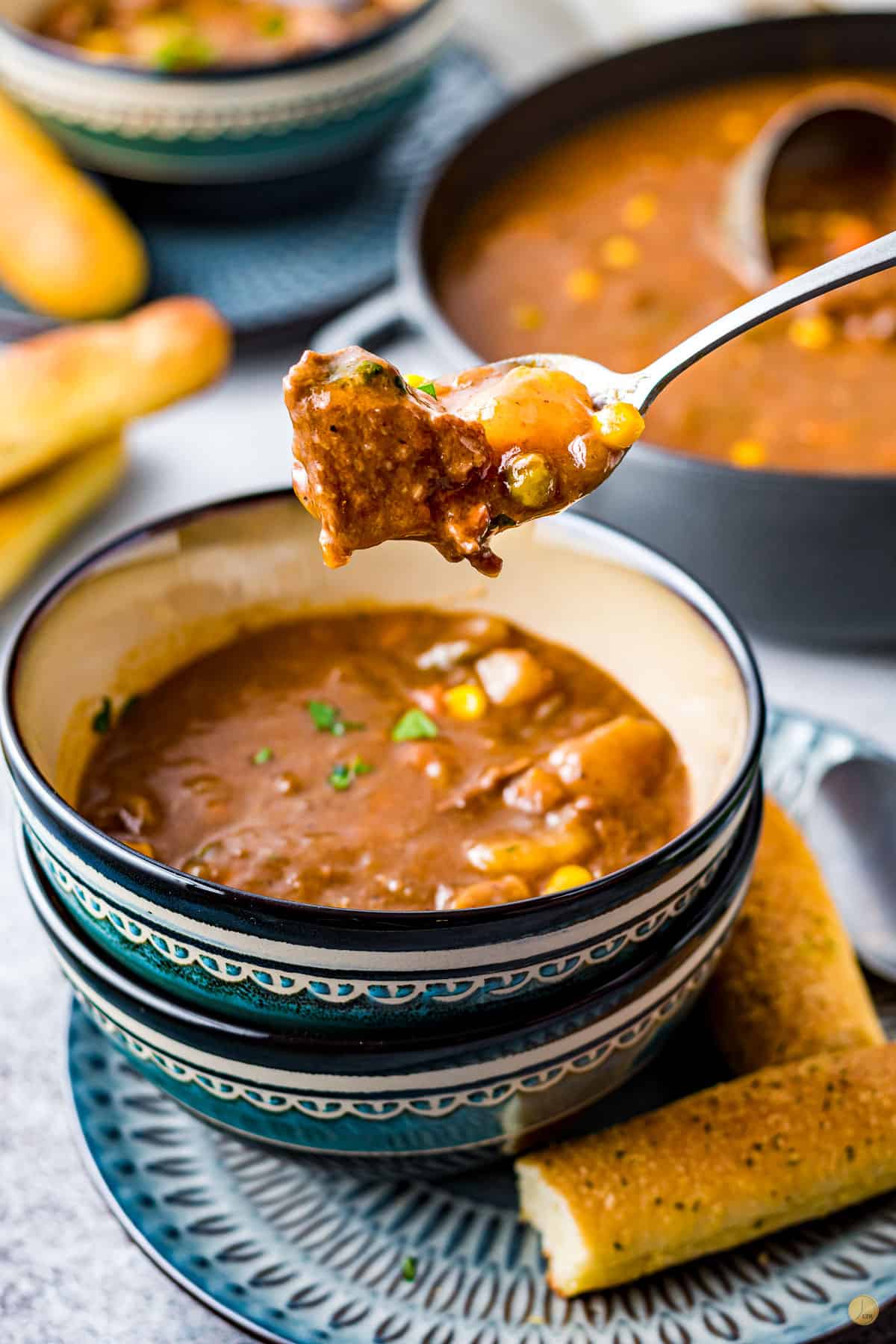 fork of beef stew