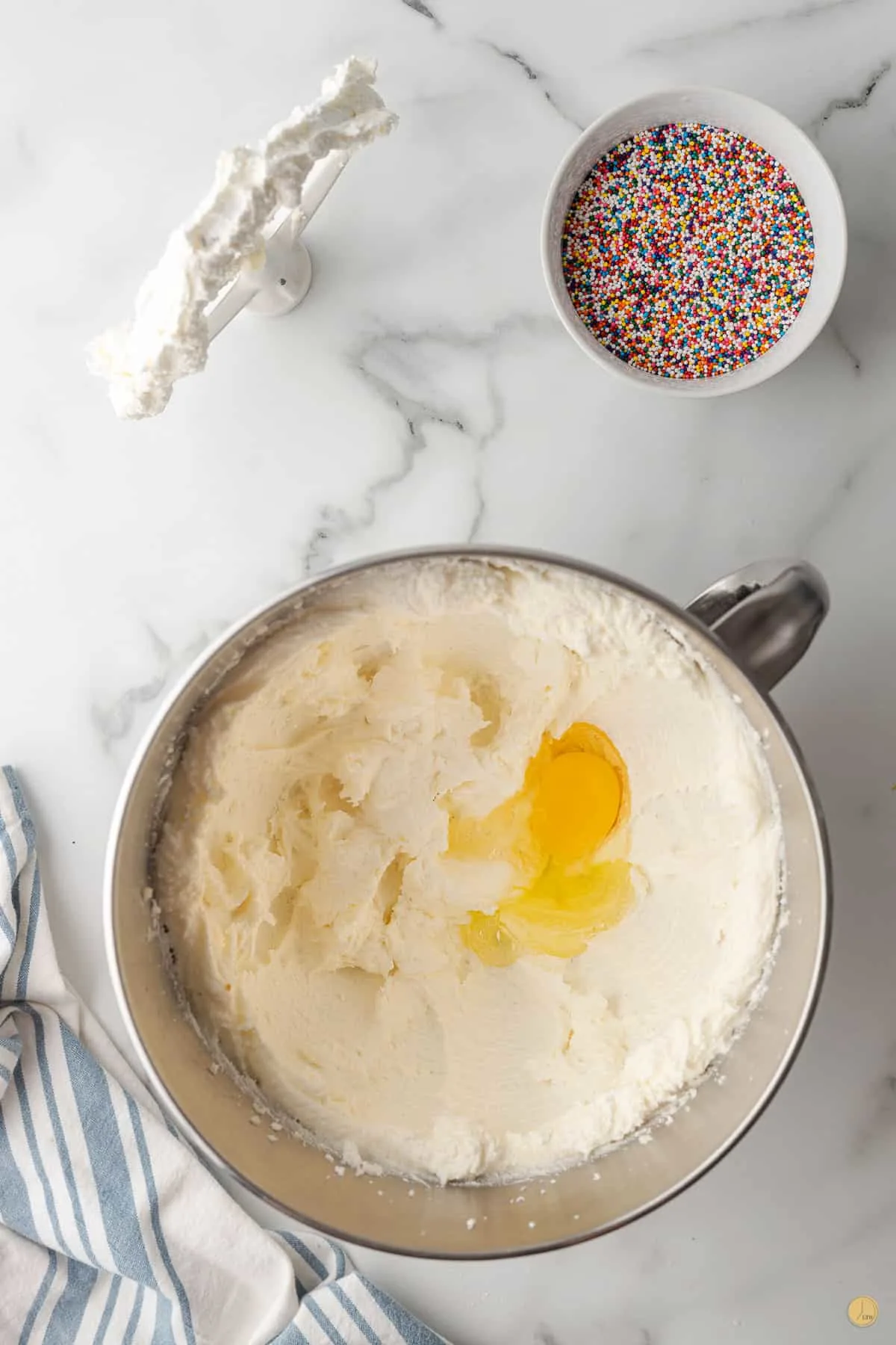 eggs and cookie dough in a bowl