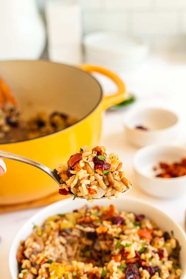 Easy Wild Rice Stuffing - Leftovers Then Breakfast