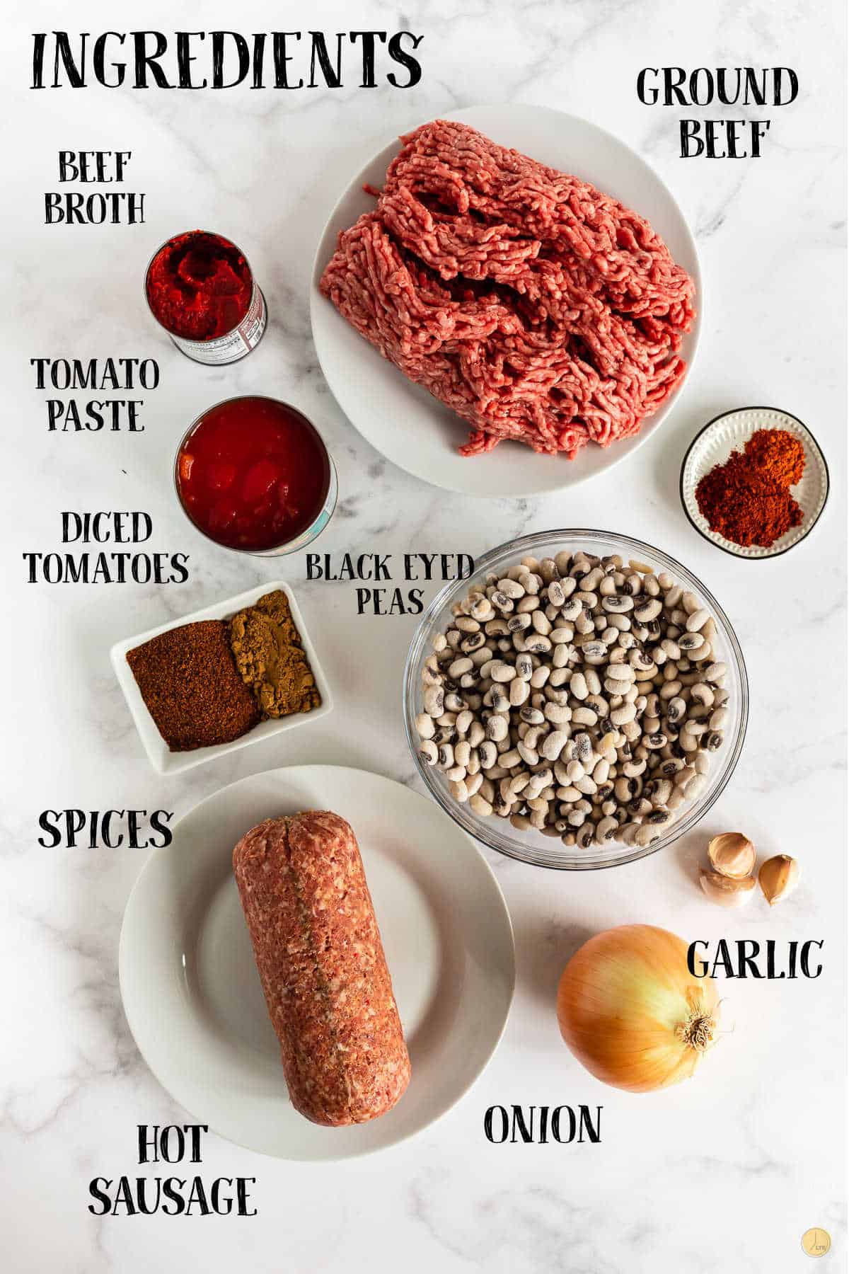 labeled picture of chili ingredients on a cold day